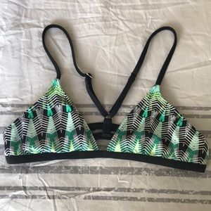 Hurley tribal strappy back bikini top